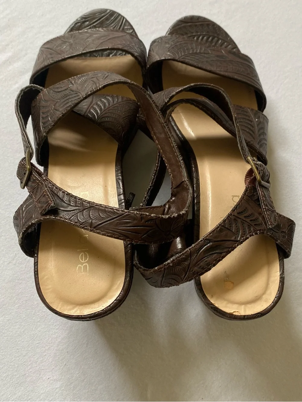 Bella Vita Women's Brown Wedge Sandals - Comfortable Strappy Design